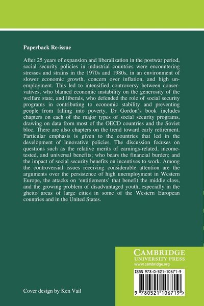 Produktbild: Social Security Policies in Industrial Countries