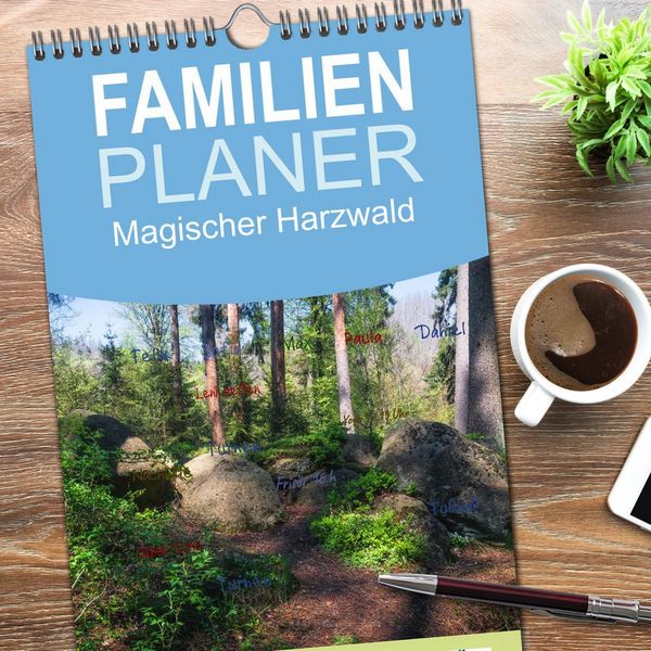 Produktbild: Familienplaner 2026 - Magischer Harzwald mit 5 Spalten (Wandkalender, 21 x 45 cm) CALVENDO