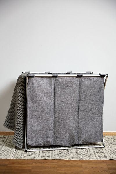 Produktbild: W&auml;schesammler Mod. Trio Grau meliert, W&auml;schekorb, 130 l