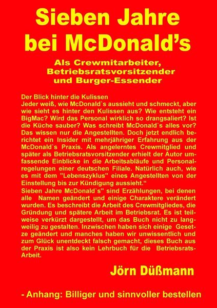 Produktbild: Sieben Jahre bei McDonald's