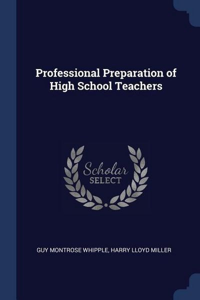 Produktbild: Professional Preparation of High School Teachers