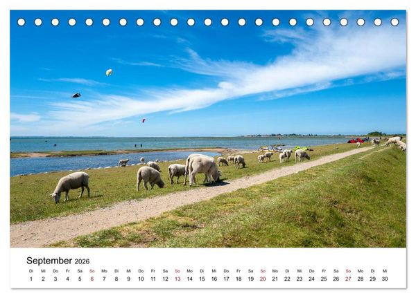 Produktbild: Fehmarn - "fe mer" nat&uuml;rlich "am Meer gelegen" (Tischkalender 2026 DIN A5 quer), CALVENDO Monatskalender
