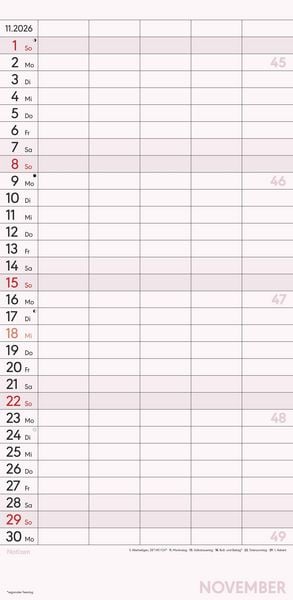 Produktbild: Superplaner L 2026 5 Spalten - Familien-Timer 22x45 cm - Offset-Papier - mit Ferienterminen - Wand-Planer - Familienkalender - Alpha Edition