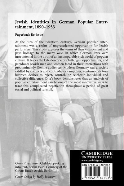 Produktbild: Jewish Identities in German Popular Entertainment, 1890 1933