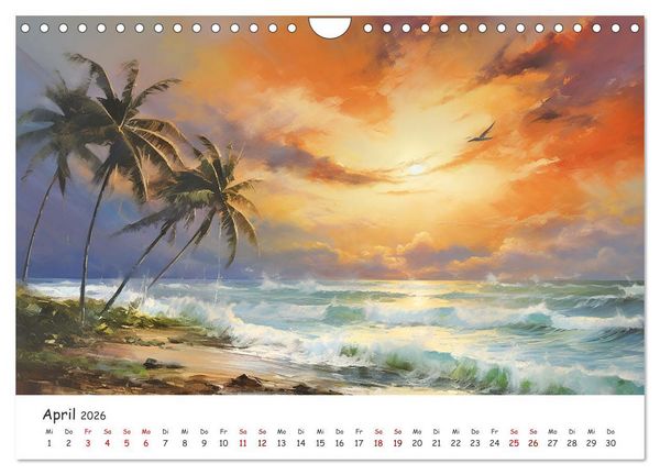 Produktbild: Karibisches Flair (Wandkalender 2026 DIN A4 quer), CALVENDO Monatskalender