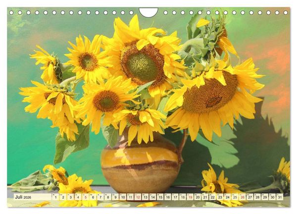 Produktbild: Sonnenblumen. Das Strahlen des Sommers (Wandkalender 2026 DIN A4 quer), CALVENDO Monatskalender