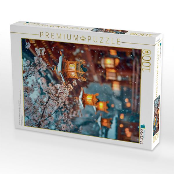 Produktbild: CALVENDO Puzzle Ein Hauch von Bl&uuml;te im Schweigen des Winters | 1000 Teile Lege-Gr&ouml;&szlig;e 64x48cm Foto-Puzzle f&uuml;r gl&uuml;ckliche Stunden
