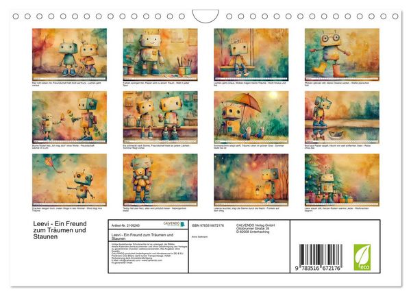 Produktbild: Leevi - Ein Freund zum Tr&auml;umen und Staunen (Wandkalender 2026 DIN A4 quer), CALVENDO Monatskalender
