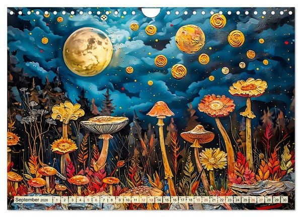 Produktbild: Blumenn&auml;chte im Mondlicht - Poesie des Himmels und der Erde (Wandkalender 2026 DIN A4 quer), CALVENDO Monatskalender