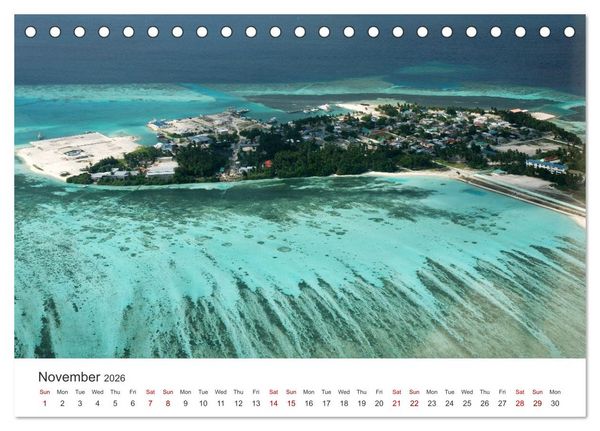 Produktbild: Maldives from above (Desk Calendar 2026 DIN A5 landscape), CALVENDO 12 Month DeskCalendar