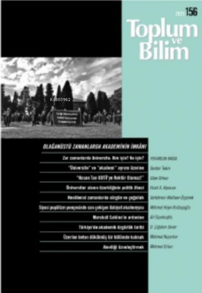 Produktbild: Toplum ve Bilim Dergisi Sayi 156 - 2021