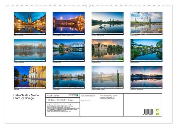 Produktbild: Halle-Saale - Meine Stadt im Spiegel (Wandkalender 2026 DIN A2 quer), CALVENDO Monatskalender