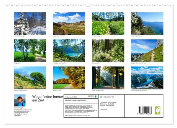 Produktbild: Wege finden immer ein Ziel (hochwertiger Premium Wandkalender 2026 DIN A2 quer), Kunstdruck in Hochglanz