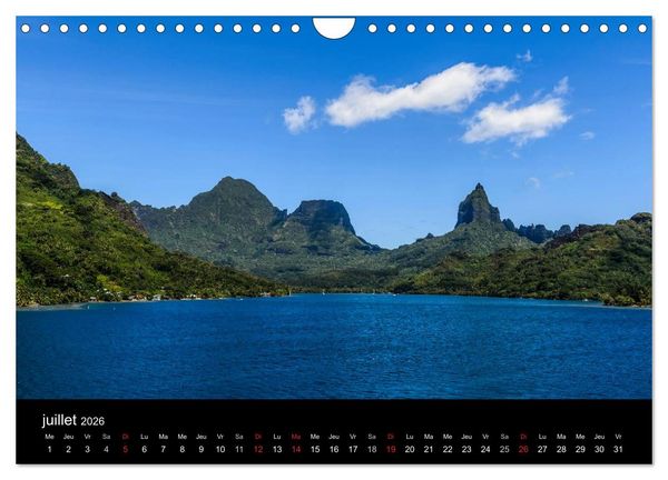 Produktbild: Polyn&eacute;sie fran&ccedil;aise - Magie des &icirc;les (Calendrier mural 2026 DIN A4 vertical), CALVENDO calendrier mensuel