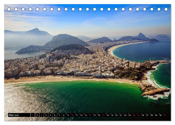 Produktbild: Brasilien. Sonne, Natur und Samba (Tischkalender 2026 DIN A5 quer), CALVENDO Monatskalender