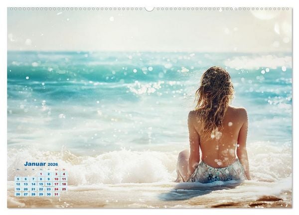 Produktbild: Entspannen am Strand (hochwertiger Premium Wandkalender 2026 DIN A2 quer), Kunstdruck in Hochglanz