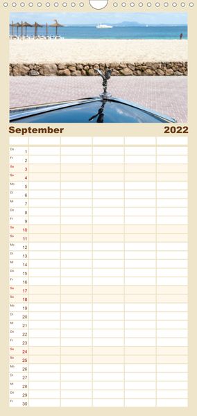 Produktbild: Classic Autos - Familienplaner hoch (Wandkalender 2022 , 21 cm x 45 cm, hoch)