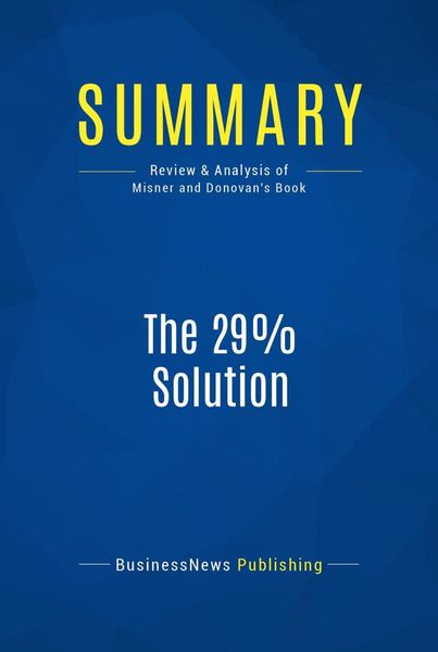 Produktbild: Summary: The 29% Solution