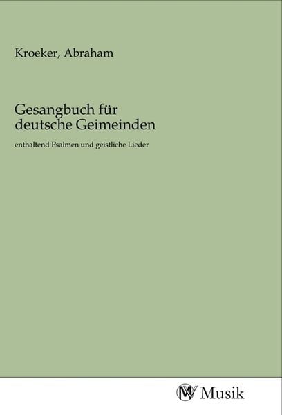 Gesangbuch für deutsche Geimeinden, Taschenbuch von , MV-Musik, 9783968771946