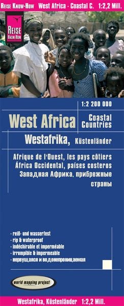 Produktbild: Reise Know-How Landkarte Westafrika, K&uuml;stenl&auml;nder (1:2.200.000) : von Senegal bis Nigeria