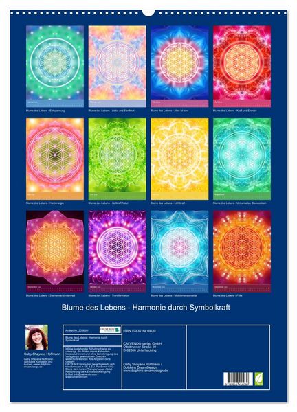 Produktbild: Blume des Lebens - Harmonie durch Symbolkraft (Wandkalender 2026 DIN A2 hoch), CALVENDO Monatskalender