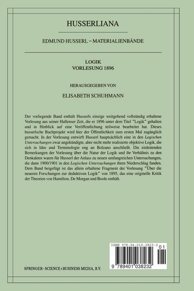Produktbild: Logik Vorlesung 1896
