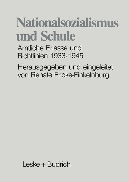 Produktbild: Nationalsozialismus und Schule