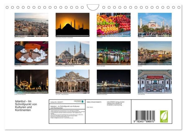 Produktbild: Istanbul - Im Schnittpunkt von Kulturen und Kontinenten (Wandkalender 2026 DIN A4 quer), CALVENDO Monatskalender