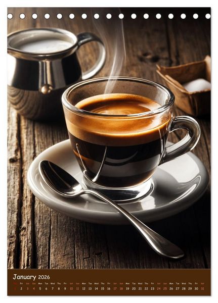 Produktbild: The Soul of Coffee - A Daily Ritual (Desk Calendar 2026 DIN A5 portrait), CALVENDO 12 Month DeskCalendar