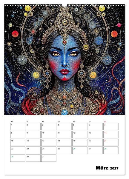 Produktbild: Mystische Gesichter der Unendlichkeit (hochwertiger Premium Wandkalender 2027 DIN A2 hoch), Kunstdruck in Hochglanz