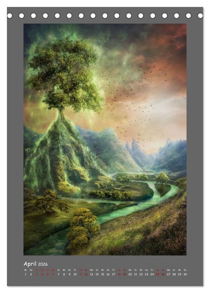 Produktbild: Yggdrasil - Der Baum des Lebens (Tischkalender 2026 DIN A5 hoch), CALVENDO Monatskalender