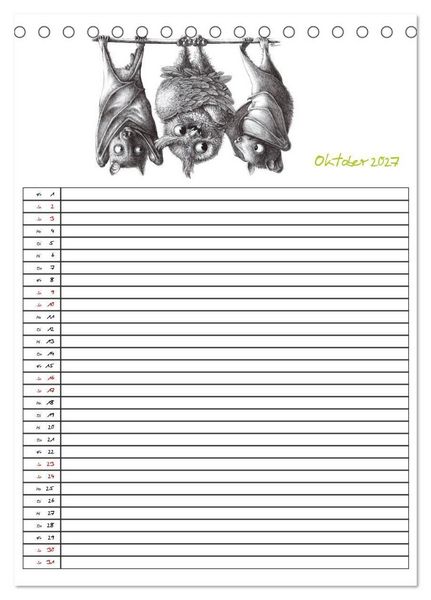 Produktbild: Tieronisch Eulen (Tischkalender 2027 DIN A5 hoch), CALVENDO Monatskalender