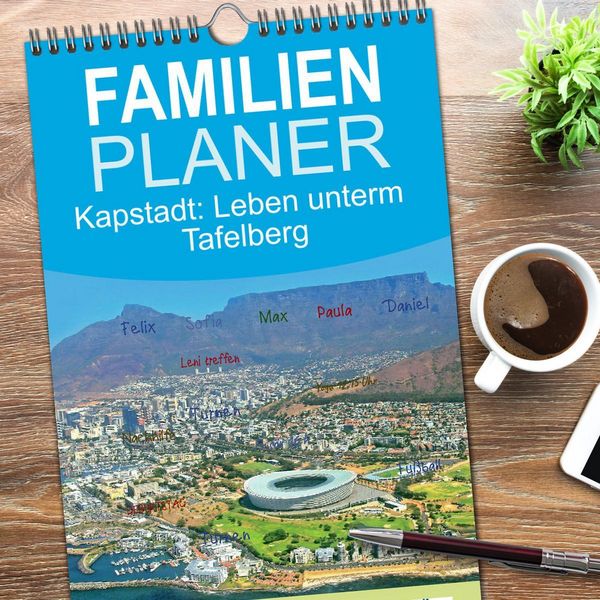 Produktbild: Familienplaner 2026 - Kapstadt: Leben unterm Tafelberg mit 5 Spalten (Wandkalender, 21 x 45 cm) CALVENDO