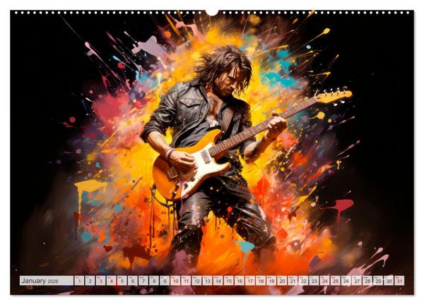 Produktbild: ROCK Feel the unlimited power (Wall Calendar 2026 DIN A2 landscape), CALVENDO 12 Month Wall Calendar