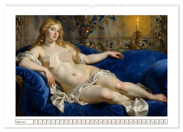Produktbild: Sch&ouml;nheit ohne Schleier - Barock (hochwertiger Premium Wandkalender 2027 DIN A2 quer), Kunstdruck in Hochglanz