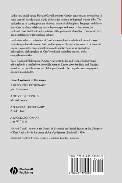 Produktbild: A Kant Dictionary