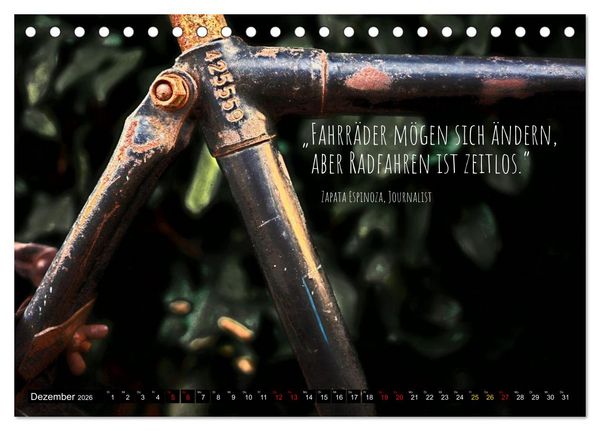 Produktbild: Velo Kunst (Tischkalender 2026 DIN A5 quer), CALVENDO Monatskalender