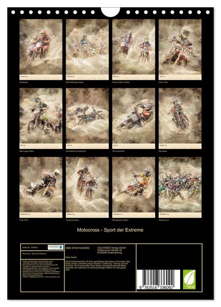 Produktbild: Motocross - Sport der Extreme (Wandkalender 2026 DIN A4 hoch), CALVENDO Monatskalender
