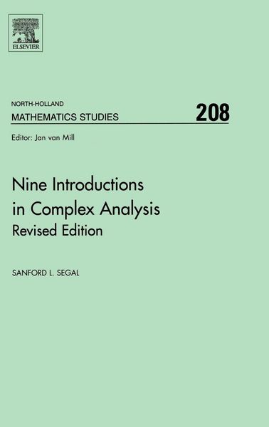 Produktbild: Nine Introductions in Complex Analysis - Revised Edition