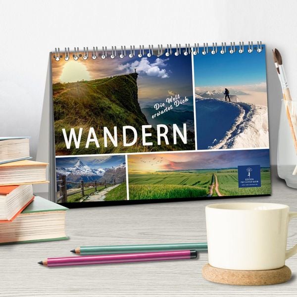 Produktbild: Wandern - die Welt erwartet Dich (Tischkalender 2026 DIN A5 quer), CALVENDO Monatskalender
