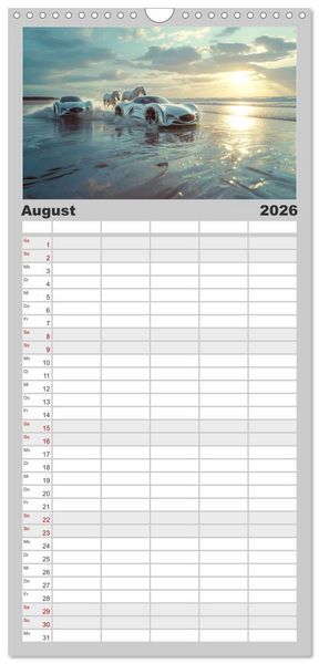Produktbild: Familienplaner 2026 - Future Rides mit 5 Spalten (Wandkalender, 21 x 45 cm) CALVENDO