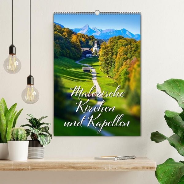 Produktbild: Malerische Kirchen und Kapellen (Wandkalender 2026 DIN A2 hoch), CALVENDO Monatskalender