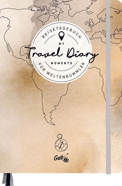 GuideMe Reisetagebuch Travel Diary „Weltkarte“, Taschenbuch von , Hallwag, 978-3-8283-3057-3