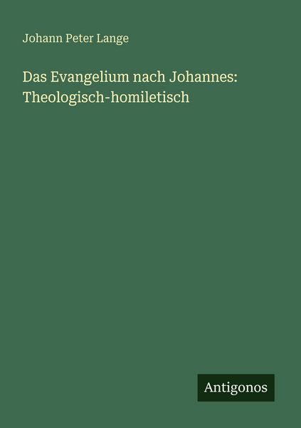 Produktbild: Das Evangelium nach Johannes: Theologisch-homiletisch