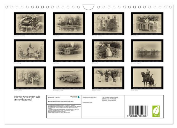Produktbild: Klever Ansichten wie anno dazumal (Wandkalender 2026 DIN A4 quer), CALVENDO Monatskalender