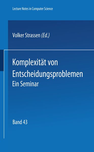 Produktbild: Komplexit&auml;t von Entscheidungsproblemen