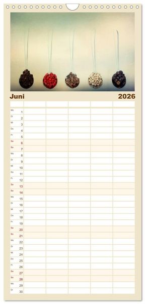 Produktbild: Familienplaner 2026 - Der K&uuml;chenkalender mit 5 Spalten (Wandkalender, 21 x 45 cm) CALVENDO