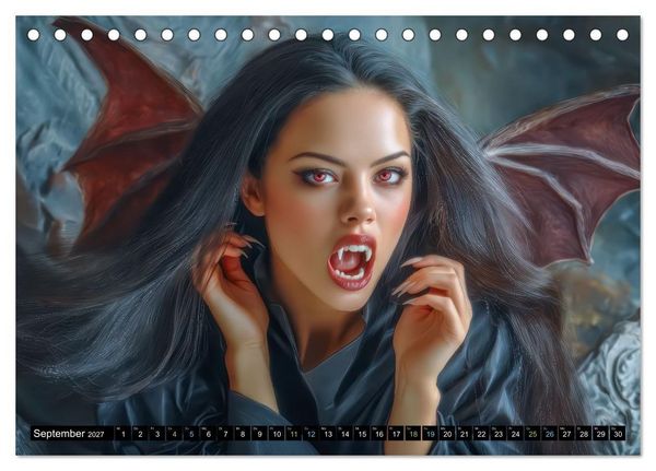Produktbild: Vampire - Blutdurstige Nachtgestalten (Tischkalender 2027 DIN A5 quer), CALVENDO Monatskalender
