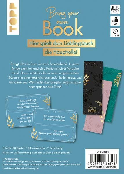 Produktbild: Bring your own Book &ndash; Booklove Edition. Das Spiel in dem dein Buch die Hauptrolle spielt!