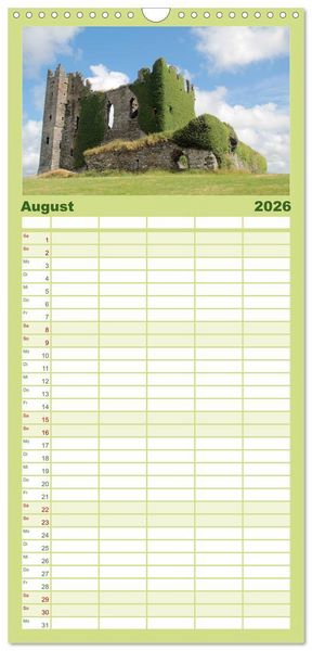 Produktbild: Familienplaner 2026 - Irland mit 5 Spalten (Wandkalender, 21 x 45 cm) CALVENDO